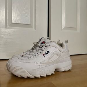 FILA Disruptor 2 Premium White Chunky Platform Casual Sneakers Women’s Size 9